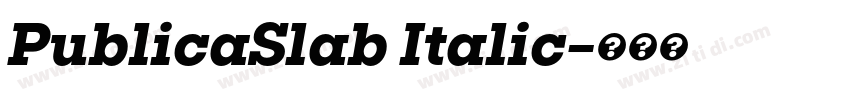 PublicaSlab Italic字体转换
